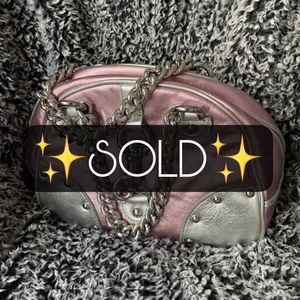 {SOLD} y2k Juicy Couture pink and silver bag